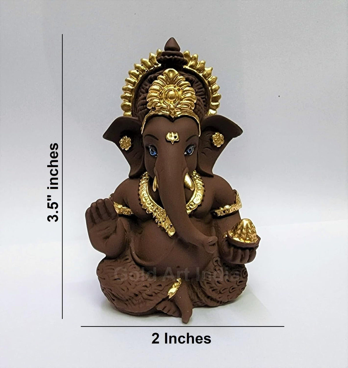 Gold Art India Brown Terracotta Idol for Ganesh Idol