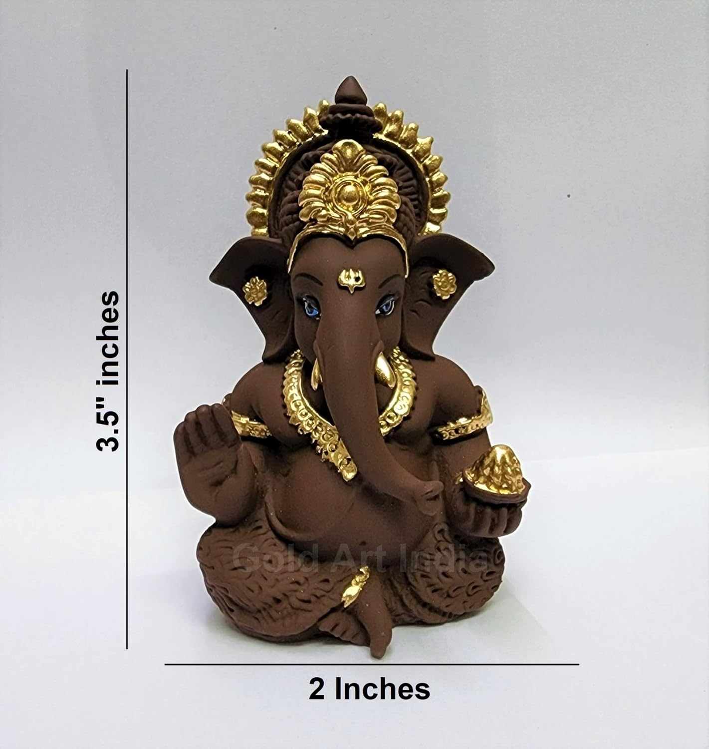 Gold Art India Brown Terracotta Idol for Ganesh Idol