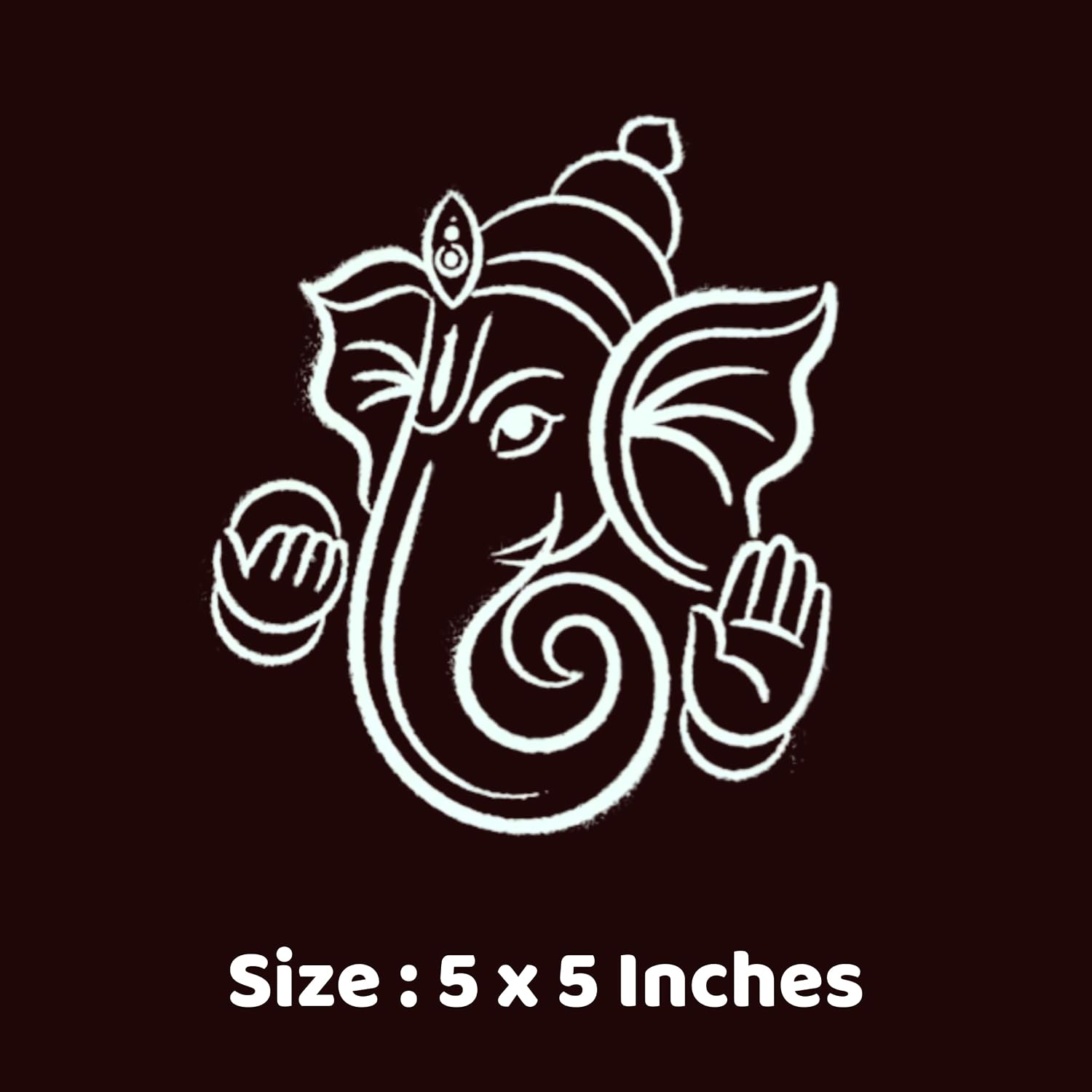 Anciently Ganesha Rangoli Stencil Wooden