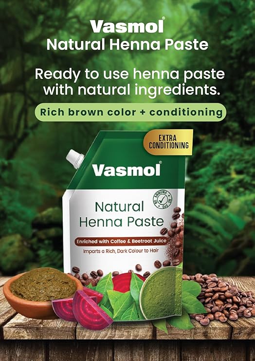 Vasmol Natural Henna Paste 
