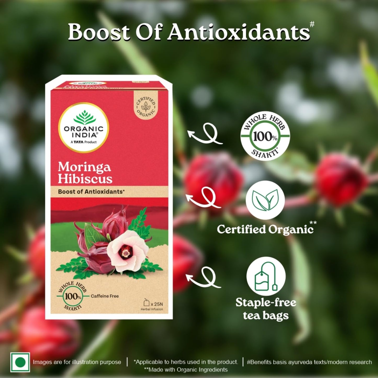 A TATA Product - Organic India Moringa Hibiscus