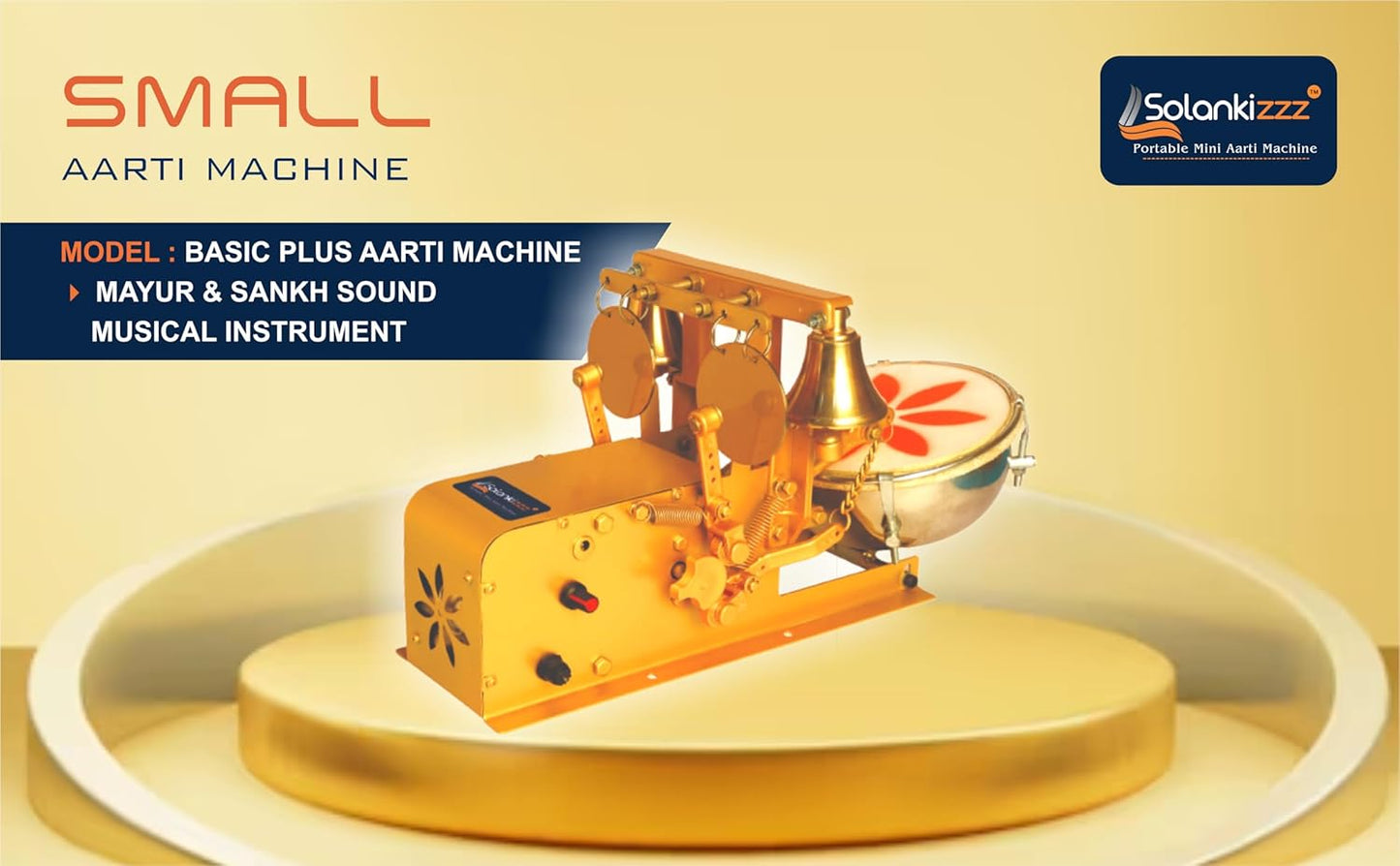 God-Mantra Shankh & Mayur Sounds Fully Automatic Electric Mini Aarti Machine