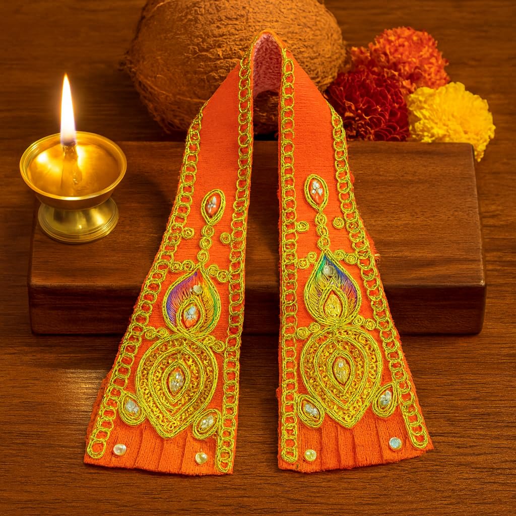 Ganpati Shela with Moti Work Handcrafted Dupatta