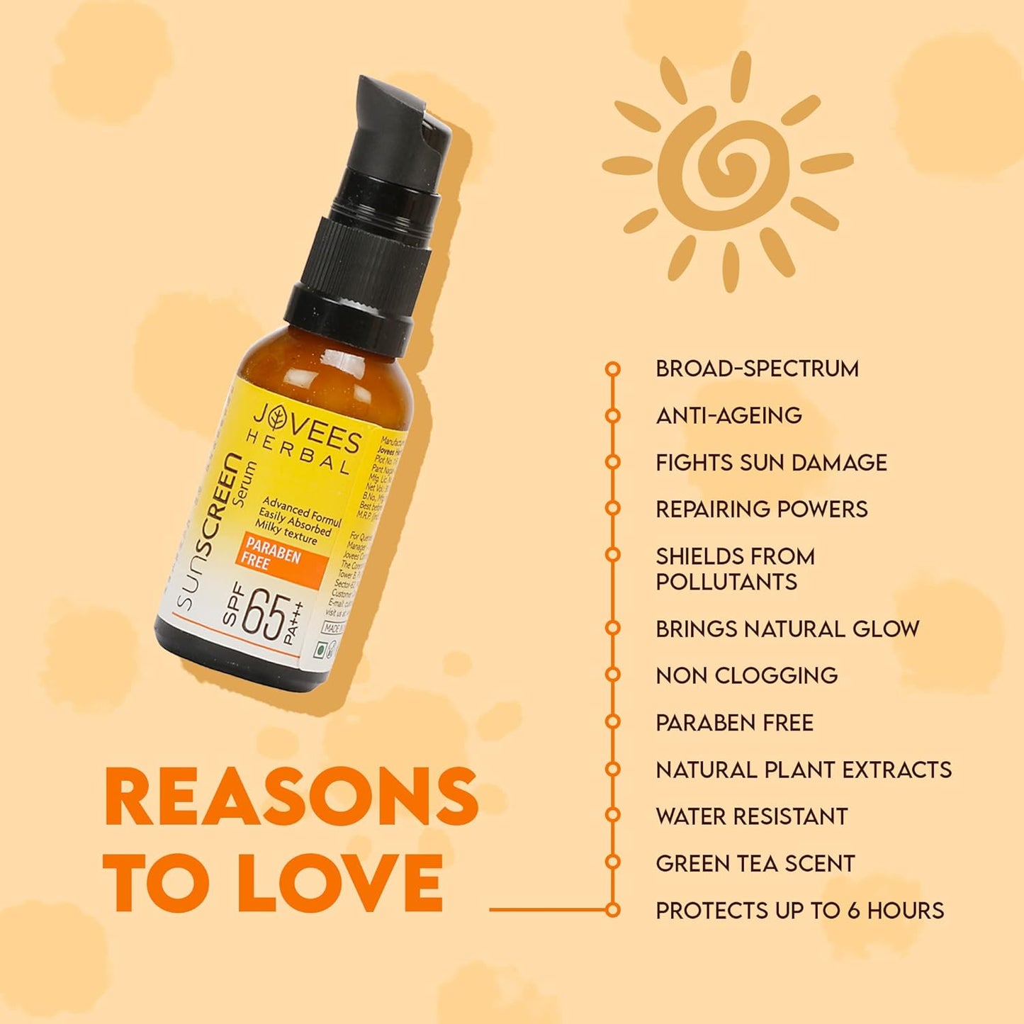Jovees Sunscreen Face Serum SPF 65 PA+++