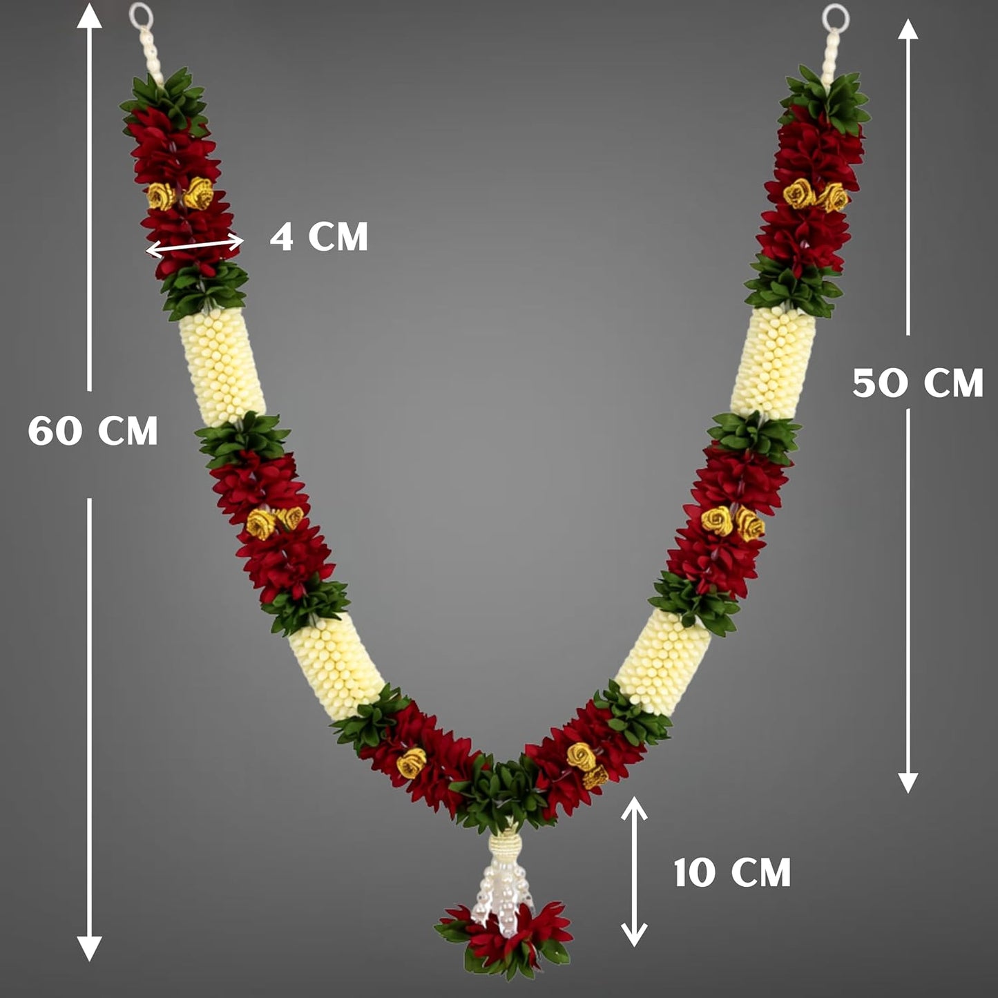 Handmade Artificial Flower Garland for Photo Frame Mala for god Idols Home Decoration