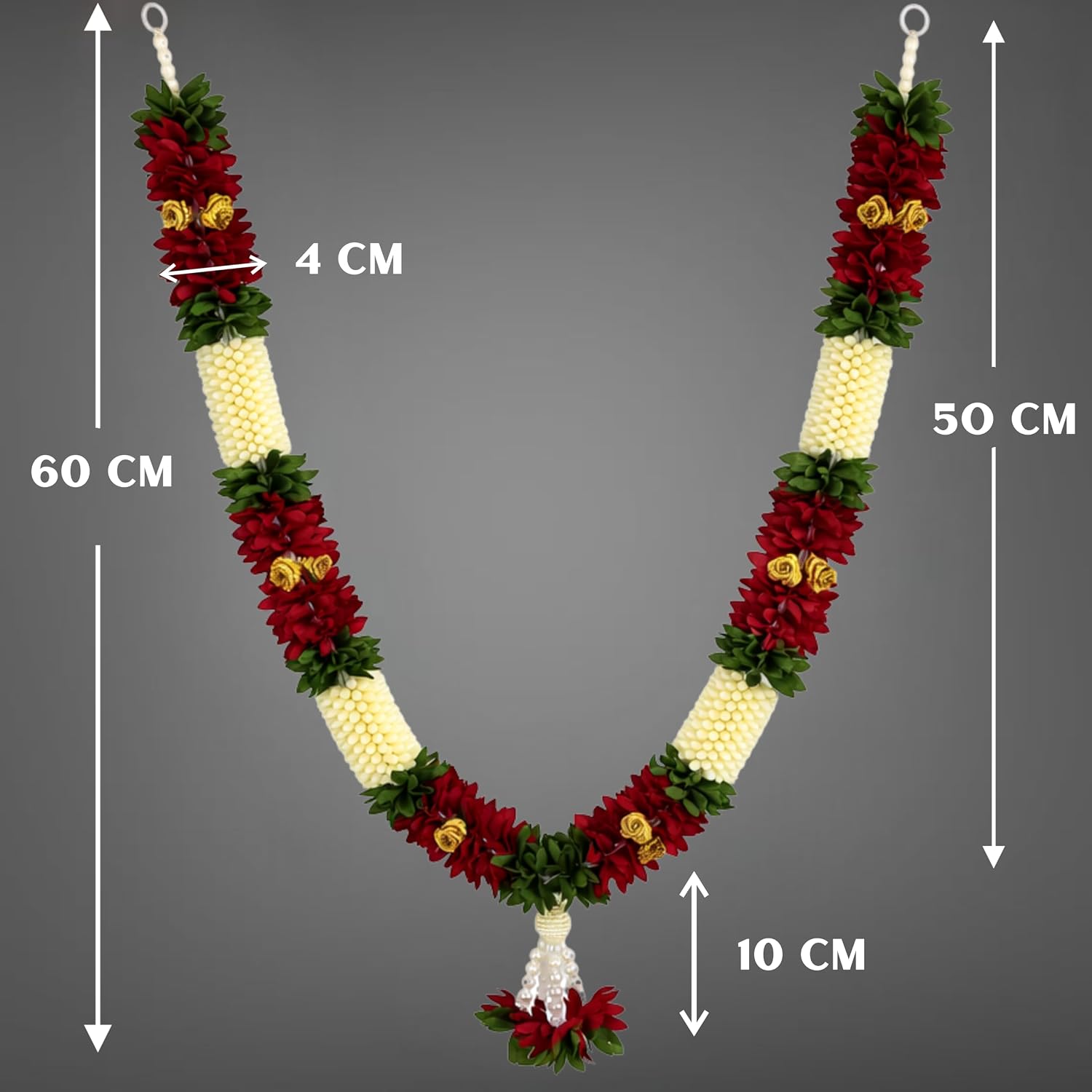 Handmade Artificial Flower Garland for Photo Frame Mala for god Idols Home Decoration