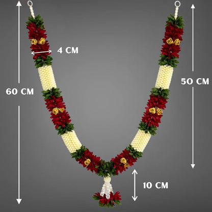 Handmade Artificial Flower Garland for Photo Frame Mala for god Idols Home Decoration