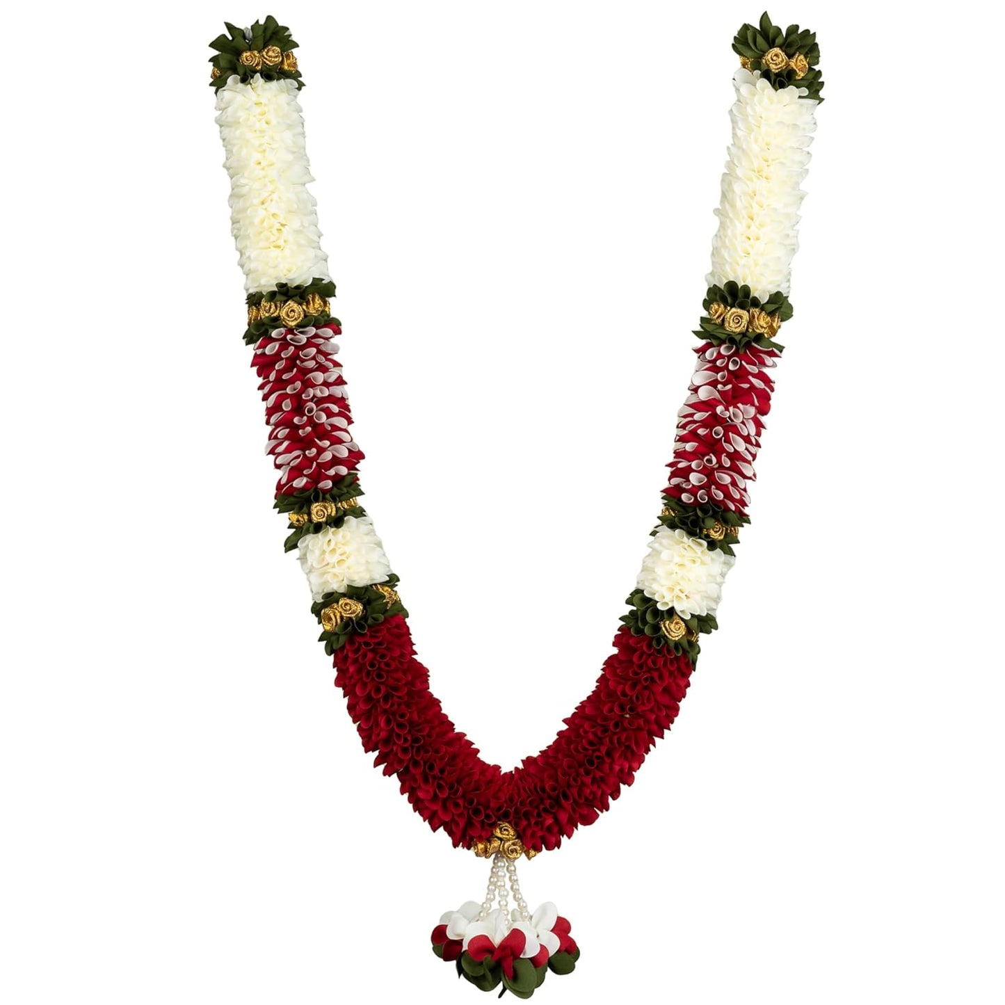 Cotton Handmade Artificial Flower Garland for Photo Frame Mala for god Idols