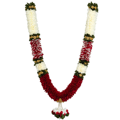 Cotton Handmade Artificial Flower Garland for Photo Frame Mala for god Idols