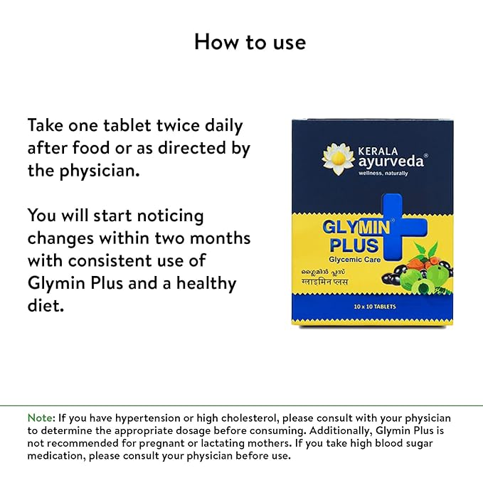 Kerala Ayurveda Glymin Plus Tablets