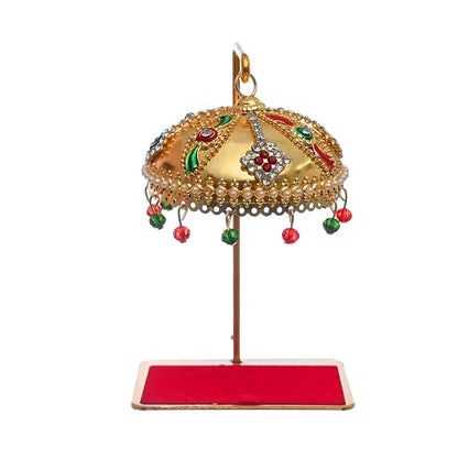 Metal Chhatra with Hanging Crystals M 11