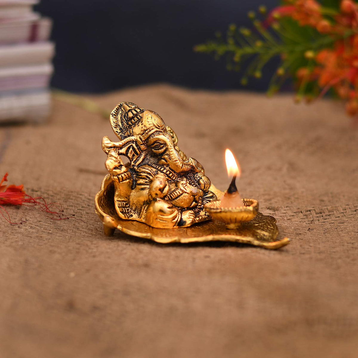 Collectible India Return Gift Ganesh Idol on Leaf