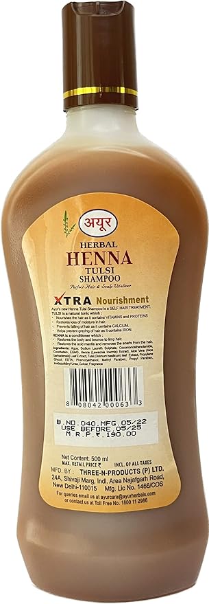 Ayur Herbal, Henna Tulsi Shampoo