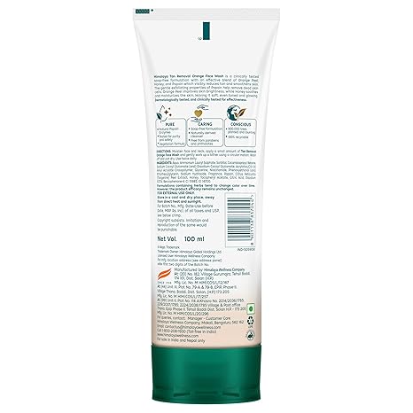Himalaya Tan Removal Orange Face Wash - PUSHMYCART