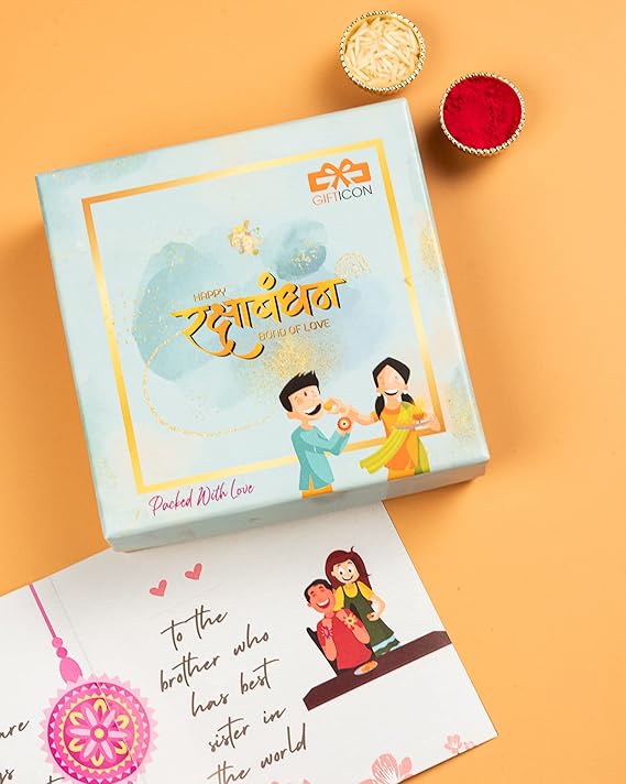 Gifticon Set of 4 Rakhi with Chocolate for Brother