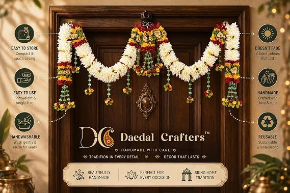 Daedal crafters Crystal Hanging Artificial Flower Toran