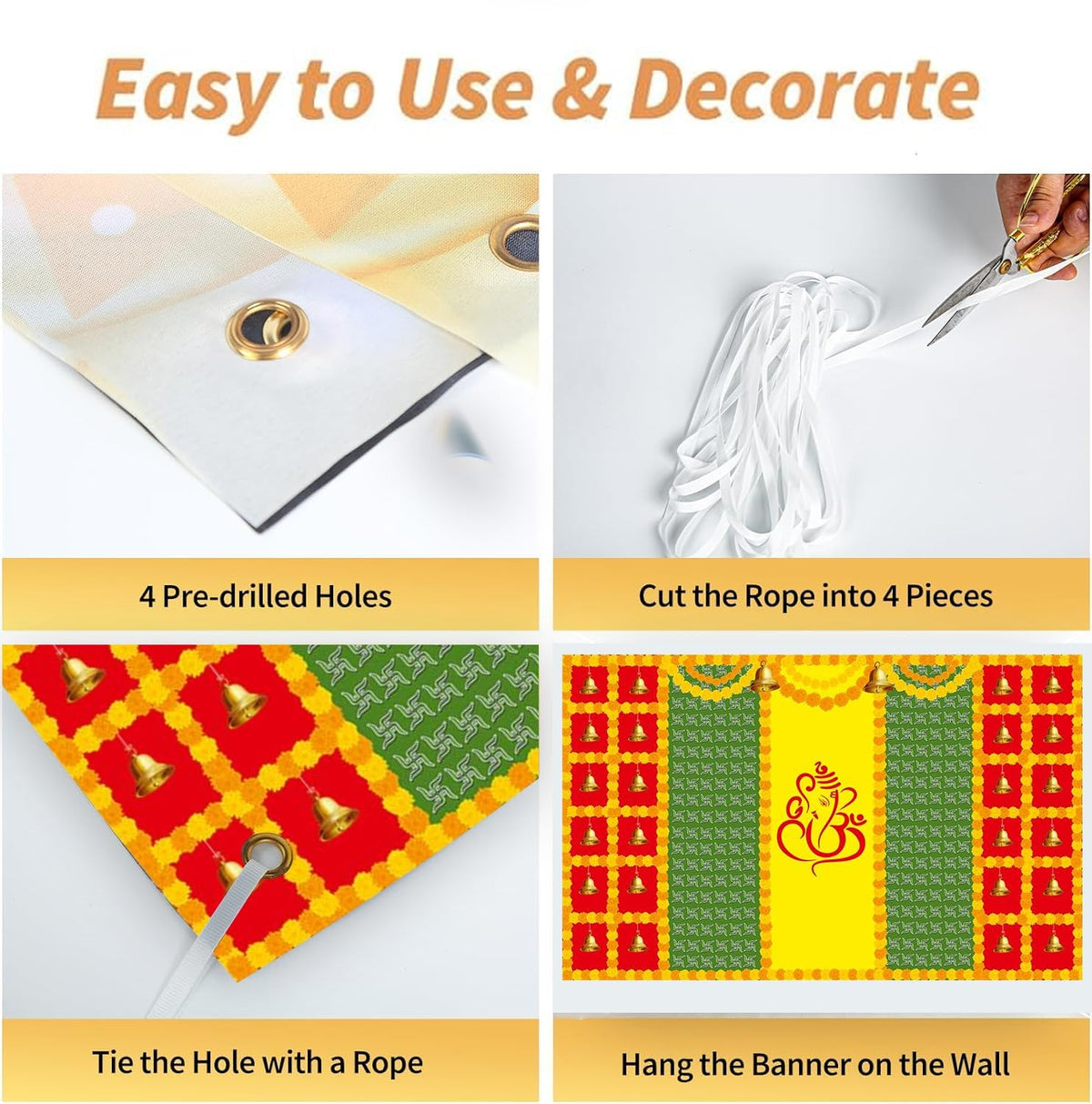 Party Propz Ganpati Backdrop Decoration