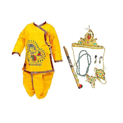 Pk Hub Janmashtmi Krishna Dress Costume Comfortable Set Of 8 Items