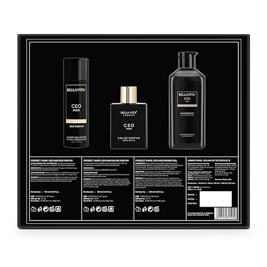 Bella Vita Luxury Black Edition Gift Set with CEO Man EDP Perfume