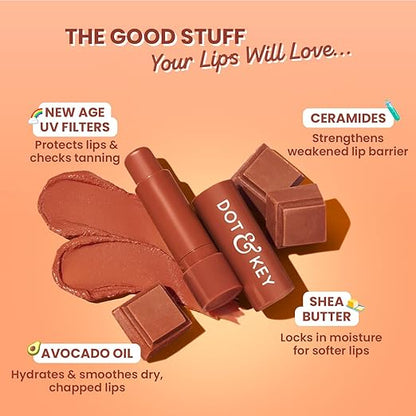 Dot & Key Barrier Repair Hydrating Lip Balm Spf 50- Cocoa Nude