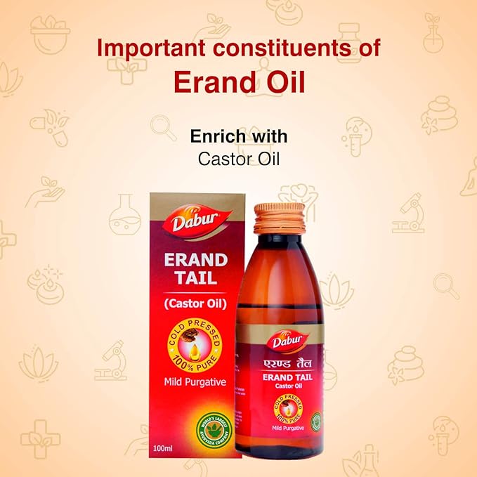 Dabur Ayurvedic Erand Tail (Castor Oil) - PUSHMYCART
