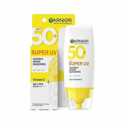 Garnier Super UV Invisible Serum Sunscreen SPF 50 PA++++ - PUSHMYCART