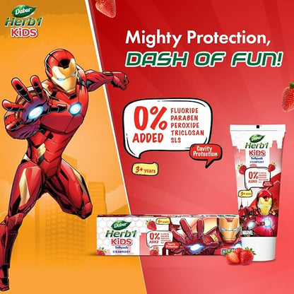Dabur Herb'l Kids Iron Man Toothpaste - PUSHMYCART
