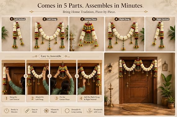 Daedal crafters Crystal Hanging Artificial Flower Toran