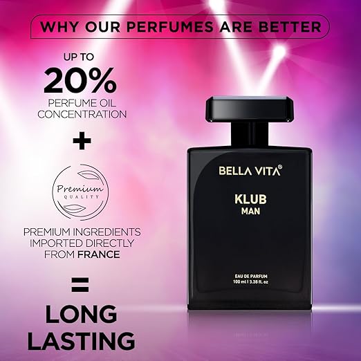 Bella Vita Luxury Klub Men Eau De Parfum Liquid Perfume With Lemon