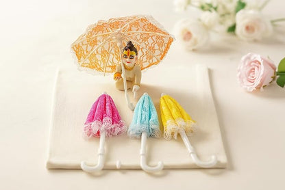 Decorative  for Ladoo Gopal Ji Traditional Temple Decor Umbrella