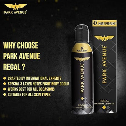 Park Avenue Men Regal No Gas Premium Perfume Long Lasting Citrus Fragrance Spray 