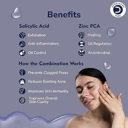 Dermistry 2% Salicylic Acid + 2% Zinc Serum for Acne & Clear Skin