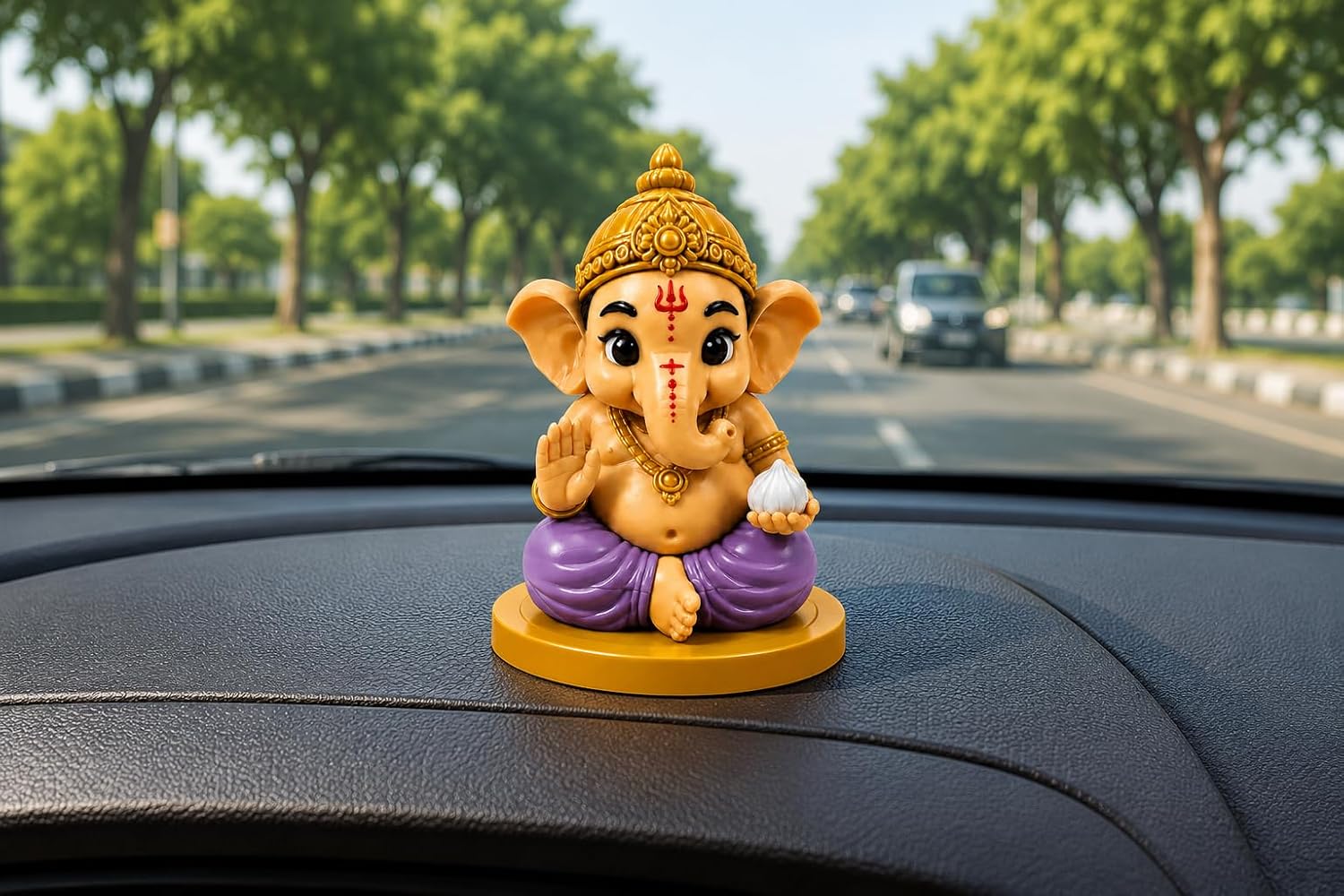 VASPAR Cute Baby Ganesha Idol | Premium Lord Ganesh Murti 