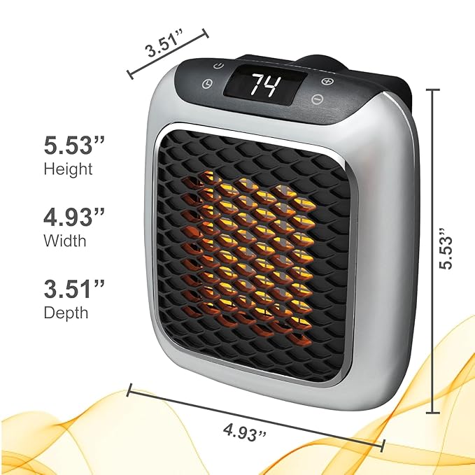 800W Convenient Wall Outlet Heater with Adjustable