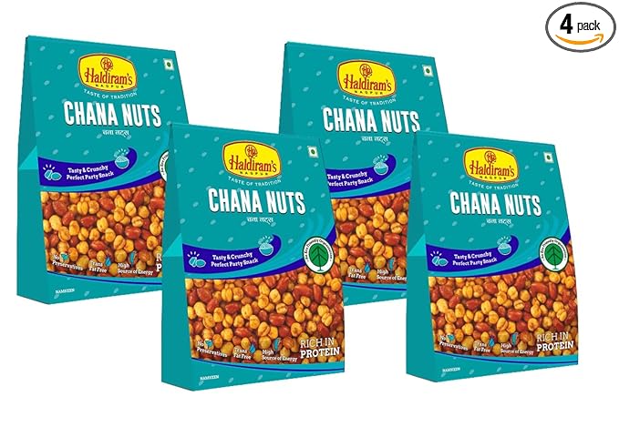 Haldiram Chana Nuts (pack of 4) 200 gms each - PUSHMYCART