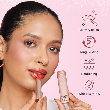 Swiss Beauty More Than Glitter Lipstick 3g