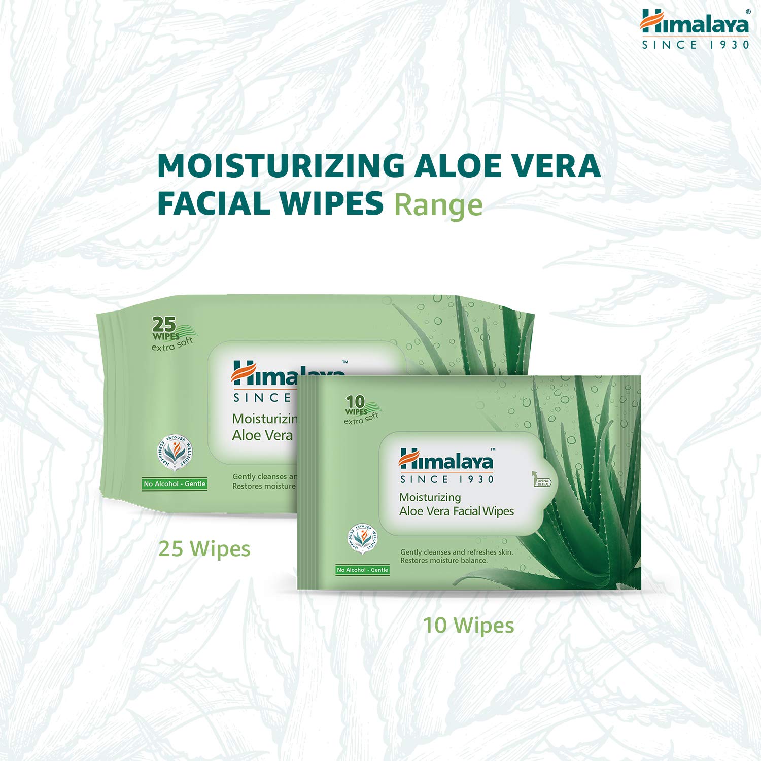 Himalaya Personal Care Moisturizing Aloe Vera Facial Wipes
