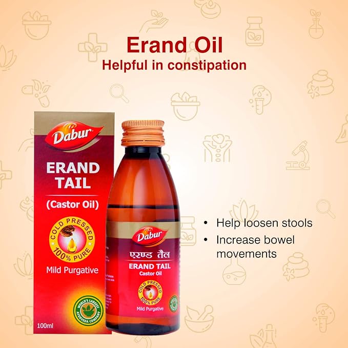Dabur Ayurvedic Erand Tail (Castor Oil) - PUSHMYCART