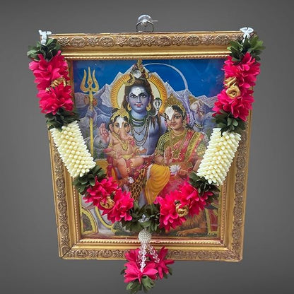 SHRI MATAJI Store Artificial Mala for God Photo Frame Pink
