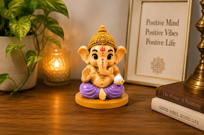 VASPAR Cute Baby Ganesha Idol | Premium Lord Ganesh Murti 