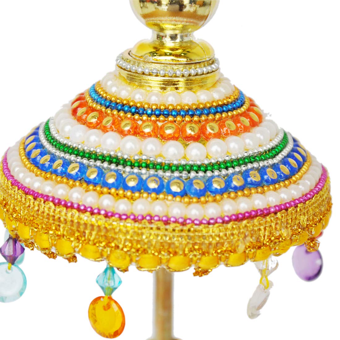 Acrylic with golden color plated Decorative Diamond Studded Umbrella