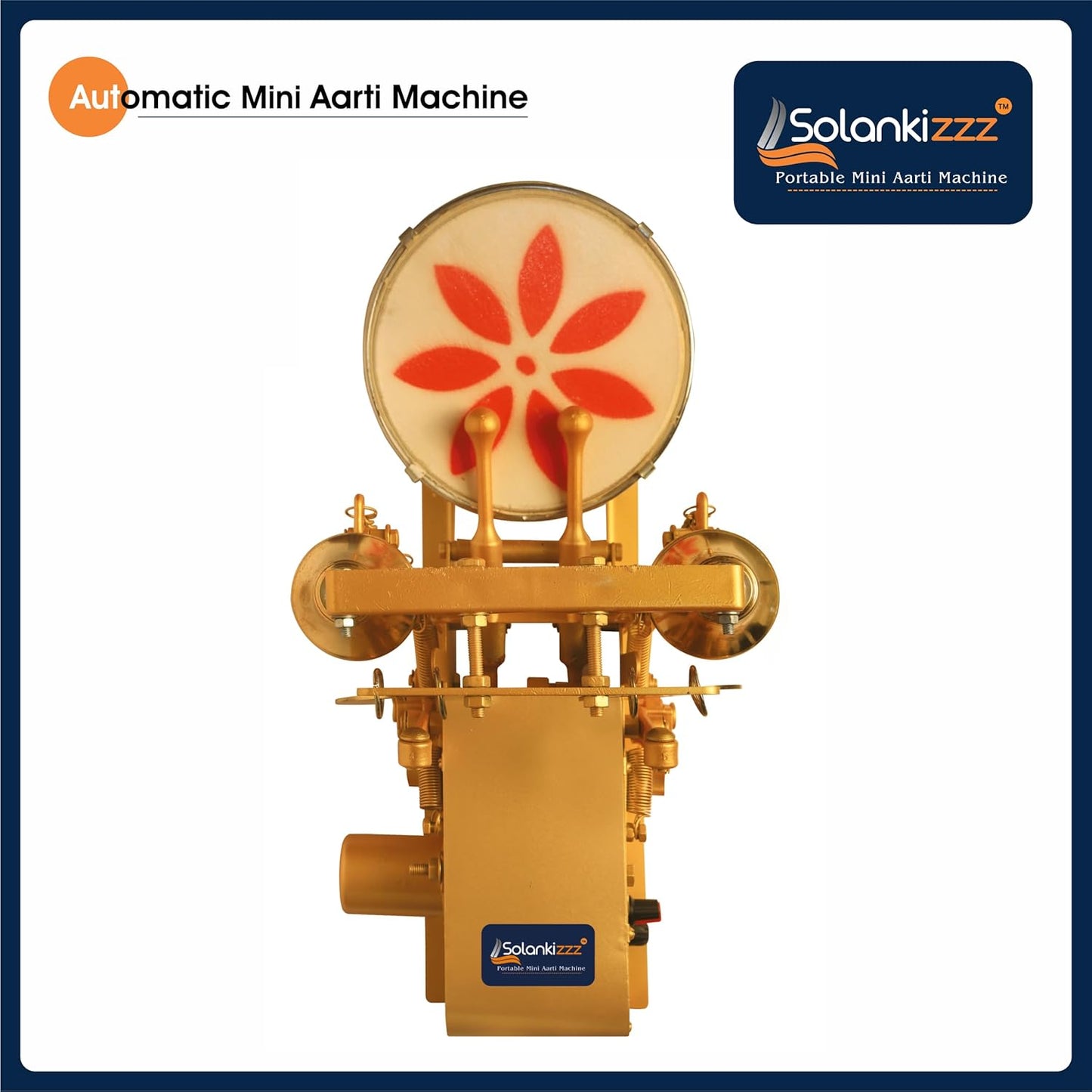 Fully Automatic Electric Mini Aarti Machine With Nagara | 2 Bells & Jalar For Home Temple