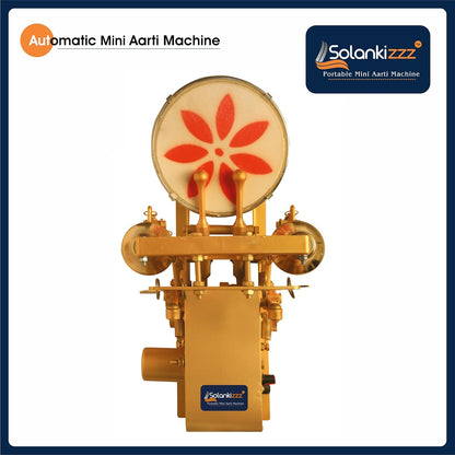 Fully Automatic Electric Mini Aarti Machine With Nagara | 2 Bells & Jalar For Home Temple