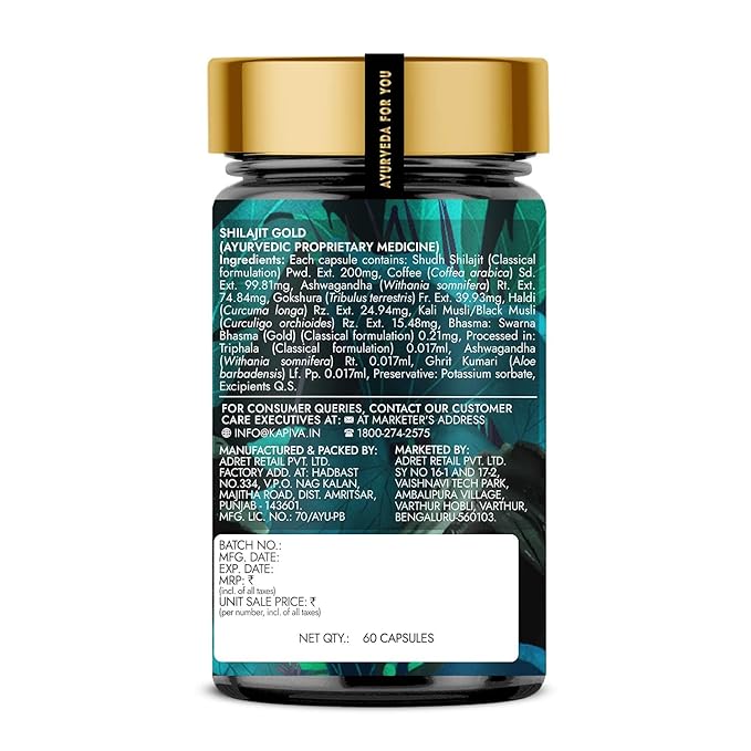 Kapiva Shilajit Glod 60 Capsules