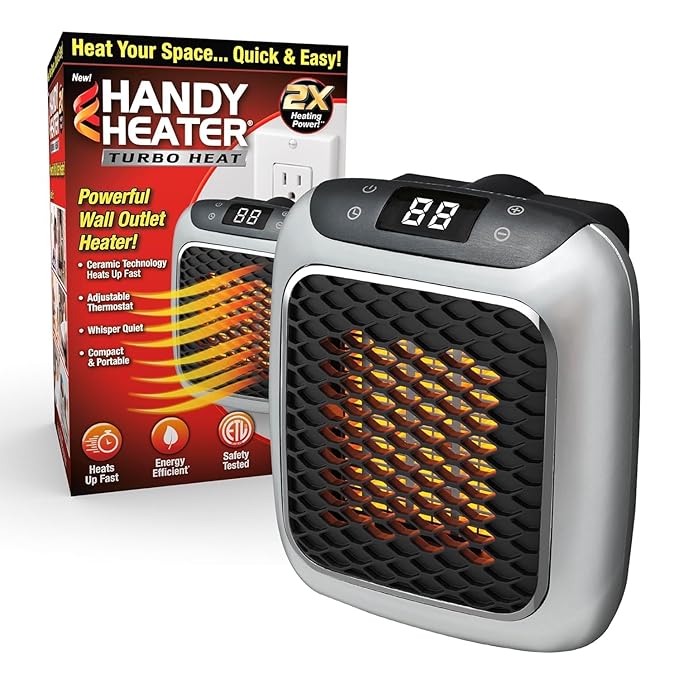 800W Convenient Wall Outlet Heater with Adjustable 