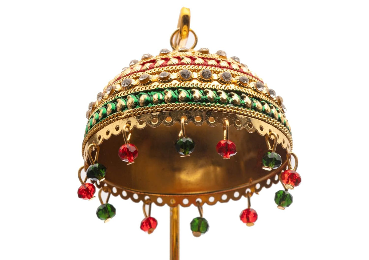 Metal Chhatra with Hanging Crystals M 99