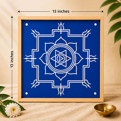 Rangly Durga Namaskar Mandala Yantra, Wooden Stencil
