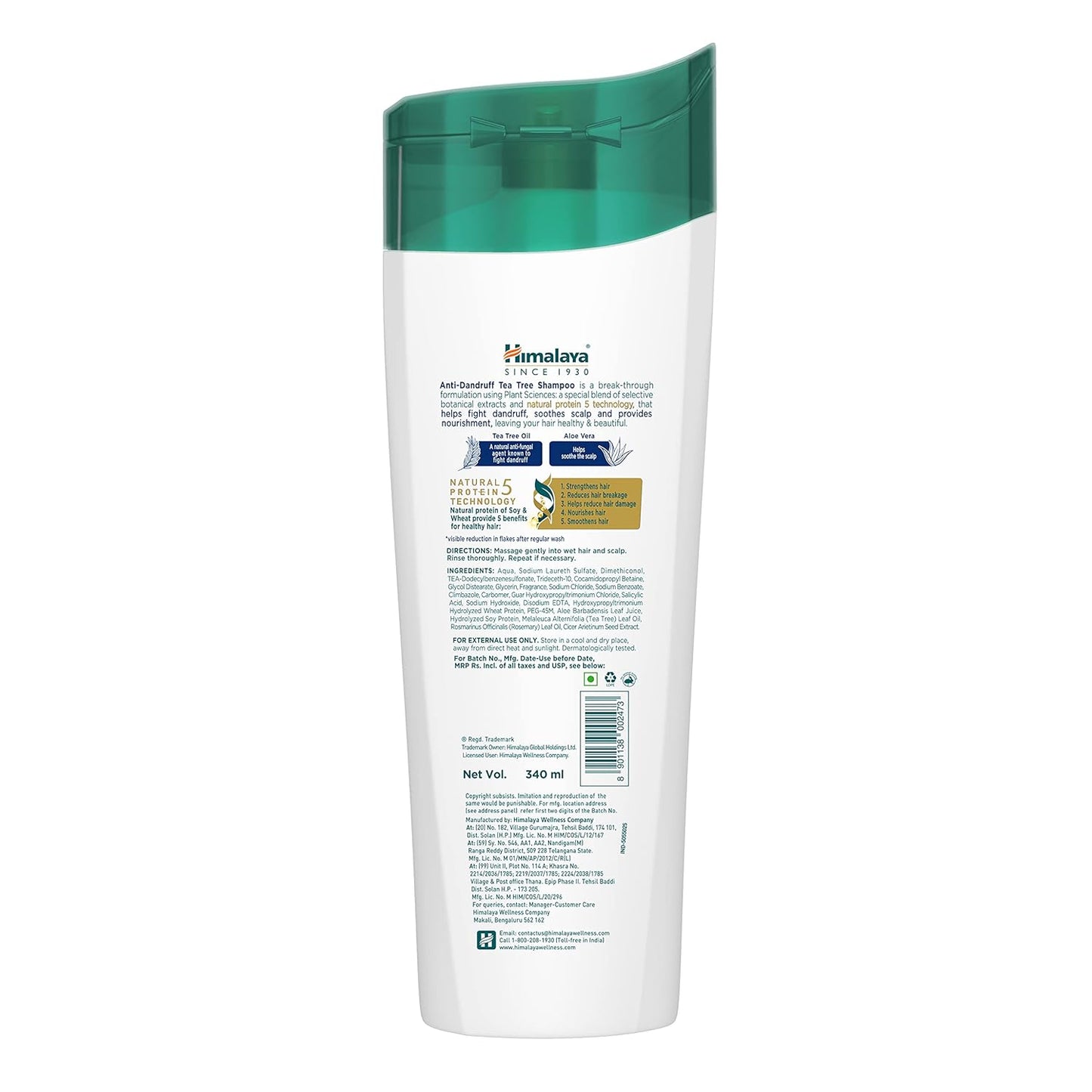 Himalaya Anti Dandruff Shampoo With Tea Tree - PUSHMYCART