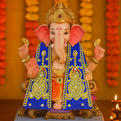Ganpati Shela with Moti Work Inch Handcrafted Dupatta