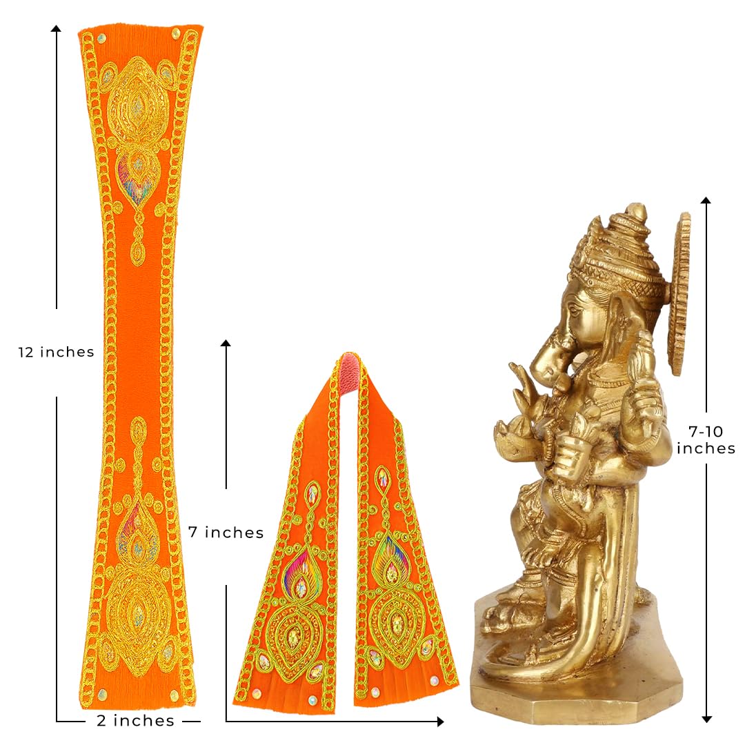 Ganpati Shela with Moti Work Handcrafted Dupatta